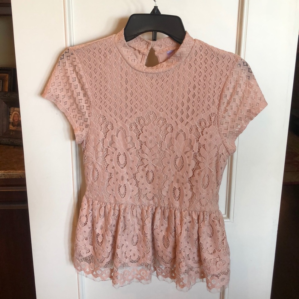 Light Pink Lace Blouse